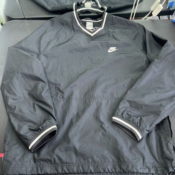 Nike V-Neck Lined Blue Baseball Pullover Windbreaker Jacket Mens Size XL - Picture 5 of 16